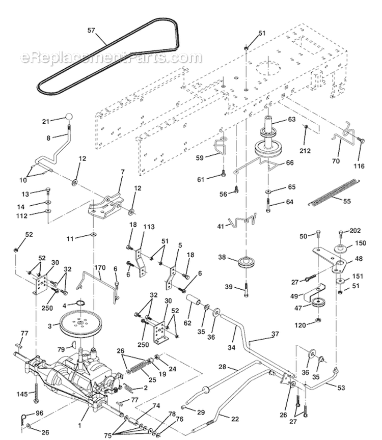 Page C Diagram and Parts List for WE1538B  Weed Eater Lawn Tractor
